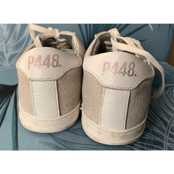 P448 John Sneaker ITALY Low Suede Leather GYM SHOE women’s 7 37 - Picture 4 of 11